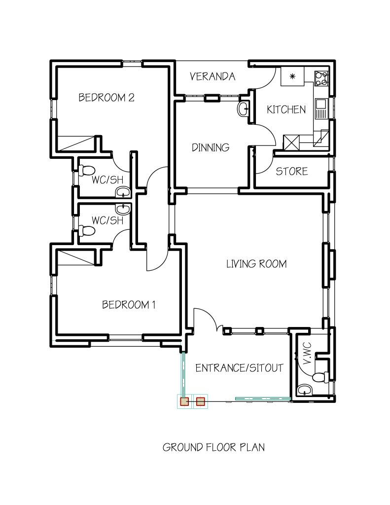 Two-Bedroom House Roofing Designs in Kenya